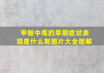 甲醛中毒的早期症状表现是什么呢图片大全图解