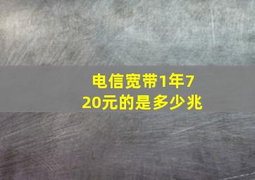 电信宽带1年720元的是多少兆