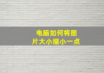 电脑如何将图片大小缩小一点