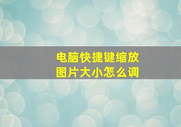 电脑快捷键缩放图片大小怎么调