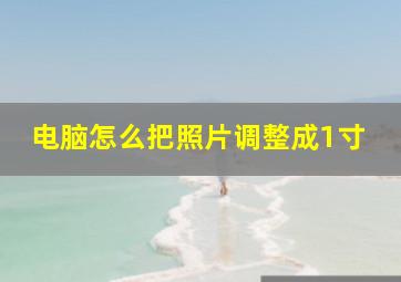 电脑怎么把照片调整成1寸