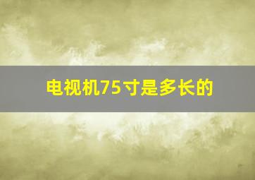 电视机75寸是多长的