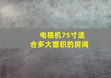 电视机75寸适合多大面积的房间