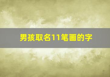 男孩取名11笔画的字