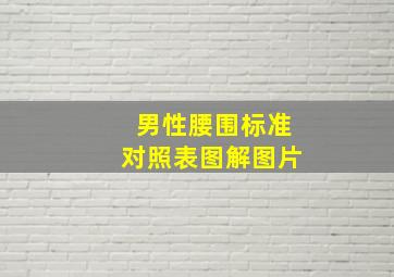 男性腰围标准对照表图解图片