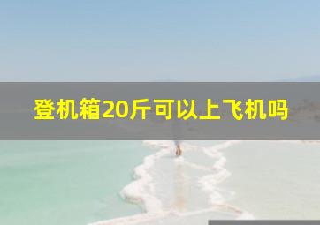 登机箱20斤可以上飞机吗