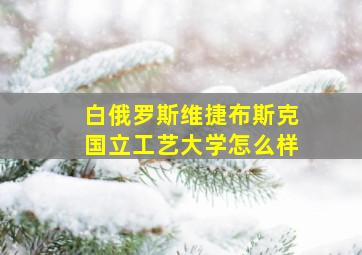 白俄罗斯维捷布斯克国立工艺大学怎么样