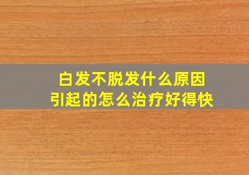 白发不脱发什么原因引起的怎么治疗好得快