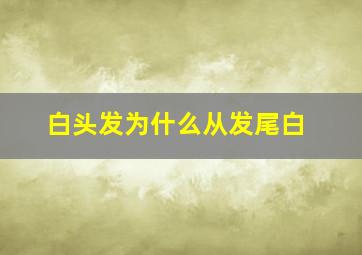 白头发为什么从发尾白