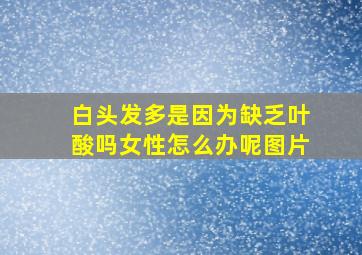 白头发多是因为缺乏叶酸吗女性怎么办呢图片