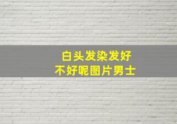 白头发染发好不好呢图片男士