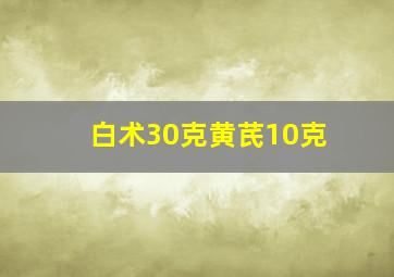 白术30克黄芪10克