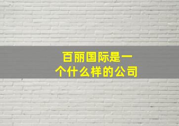 百丽国际是一个什么样的公司