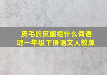 皮毛的皮能组什么词语呢一年级下册语文人教版