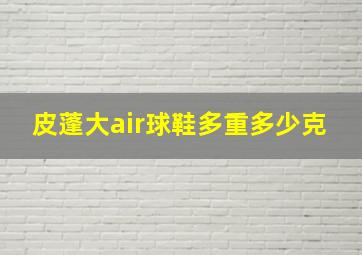 皮蓬大air球鞋多重多少克