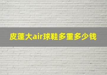 皮蓬大air球鞋多重多少钱