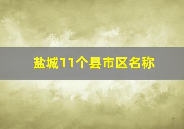 盐城11个县市区名称