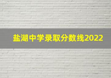 盐湖中学录取分数线2022