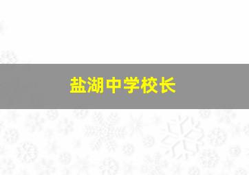 盐湖中学校长