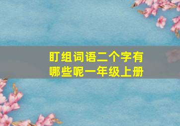 盯组词语二个字有哪些呢一年级上册