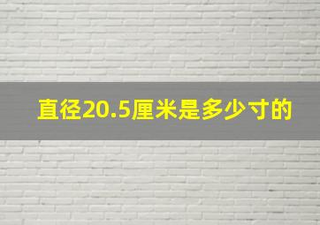 直径20.5厘米是多少寸的