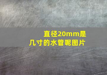 直径20mm是几寸的水管呢图片