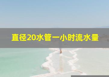 直径20水管一小时流水量