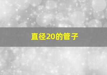 直径20的管子