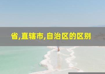 省,直辖市,自治区的区别