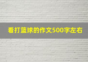 看打篮球的作文500字左右