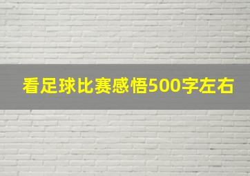 看足球比赛感悟500字左右