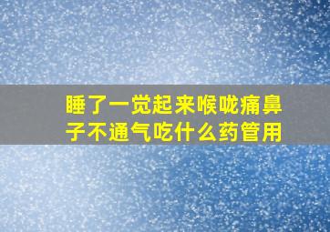 睡了一觉起来喉咙痛鼻子不通气吃什么药管用