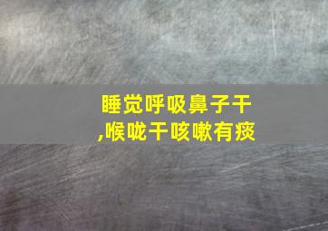 睡觉呼吸鼻子干,喉咙干咳嗽有痰