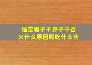 睡觉嗓子干鼻子干冒火什么原因呢吃什么药