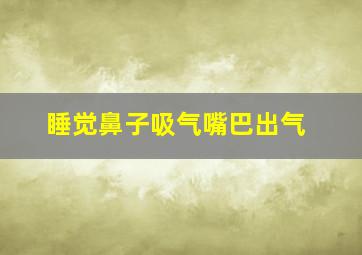 睡觉鼻子吸气嘴巴出气