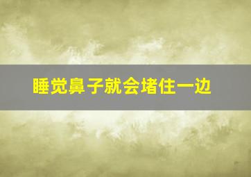 睡觉鼻子就会堵住一边