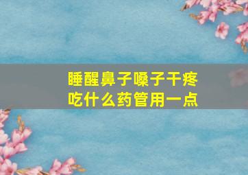 睡醒鼻子嗓子干疼吃什么药管用一点