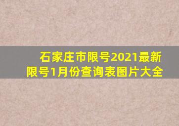 石家庄市限号2021最新限号1月份查询表图片大全