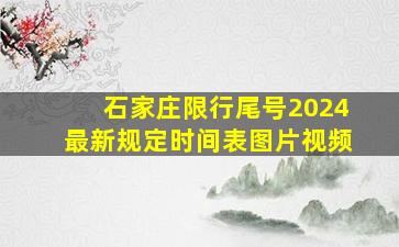 石家庄限行尾号2024最新规定时间表图片视频