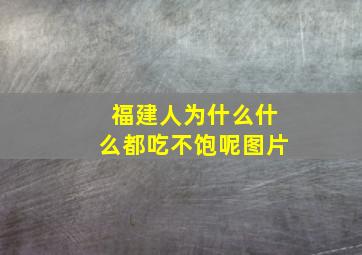 福建人为什么什么都吃不饱呢图片