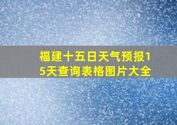 福建十五日天气预报15天查询表格图片大全