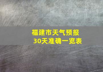 福建市天气预报30天准确一览表