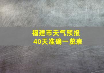 福建市天气预报40天准确一览表