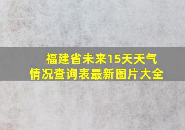 福建省未来15天天气情况查询表最新图片大全