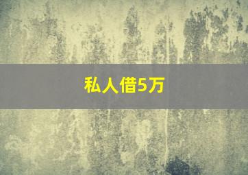 私人借5万