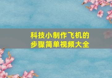 科技小制作飞机的步骤简单视频大全