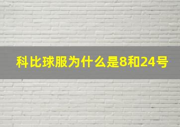 科比球服为什么是8和24号