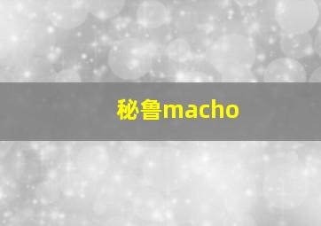 秘鲁macho