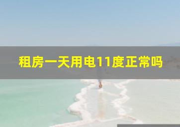 租房一天用电11度正常吗