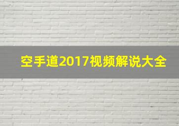 空手道2017视频解说大全